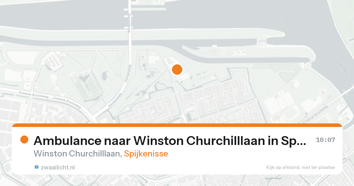 Ambulance naar Winston Churchilllaan in Spijkenisse — 26 mei 2026