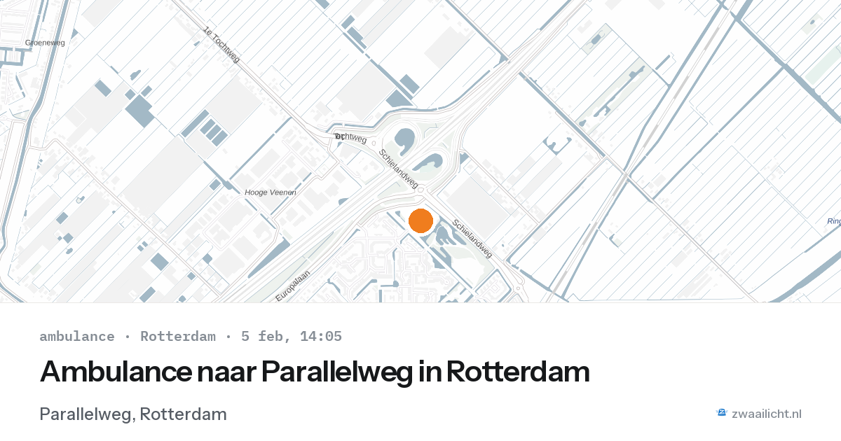 Ambulance naar Parallelweg in Rotterdam — 5 feb 2026