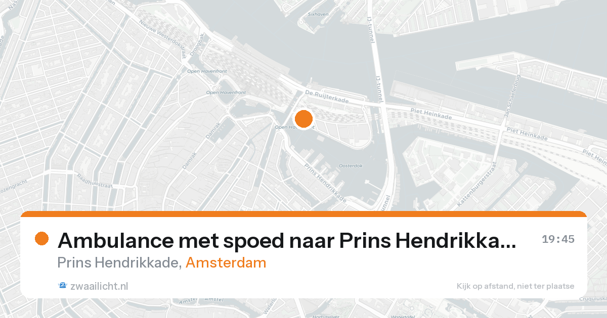 Ambulance met spoed naar Prins Hendrikkade in Amsterdam — 22 aug 2026