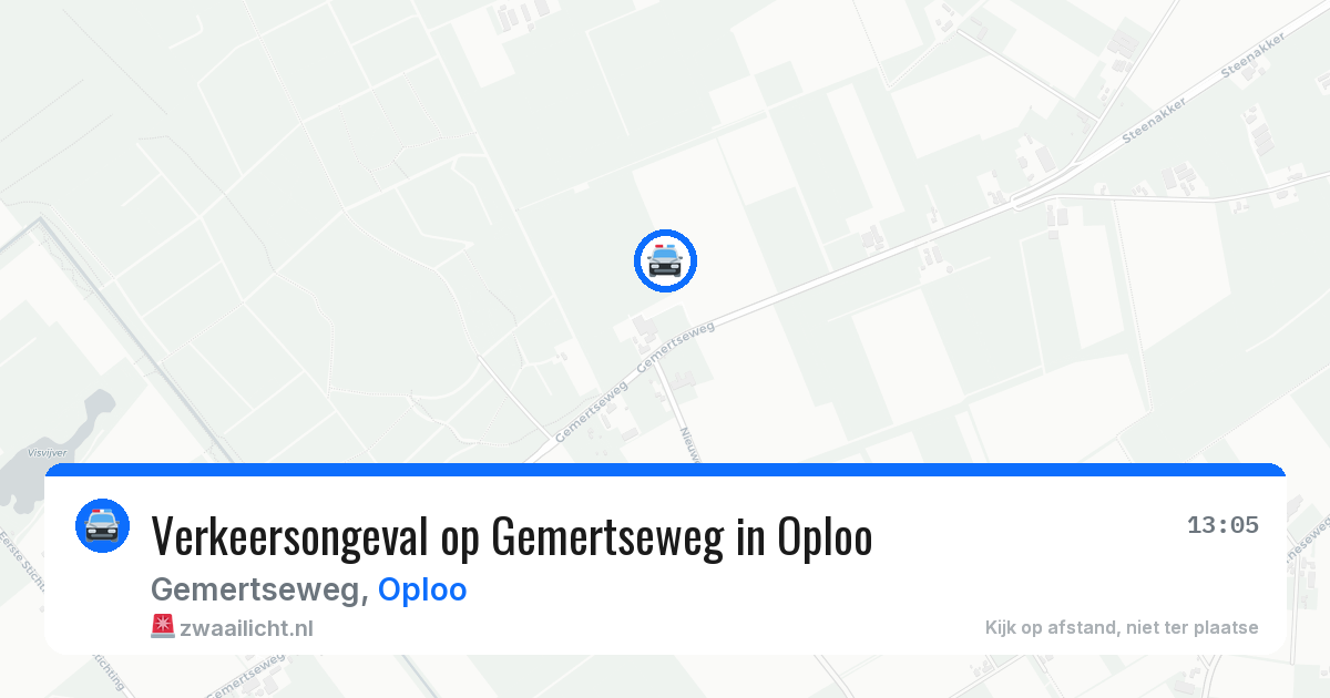 Verkeersongeval op Gemertseweg in Oploo — 20 jun 2026