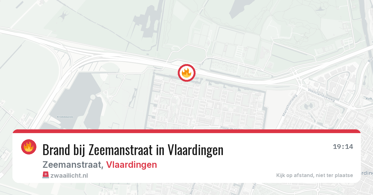 Brand bij Zeemanstraat in Vlaardingen — 26 jul 2026