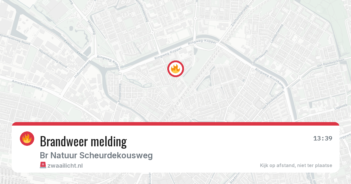 Brandweer melding — 3 aug 2026