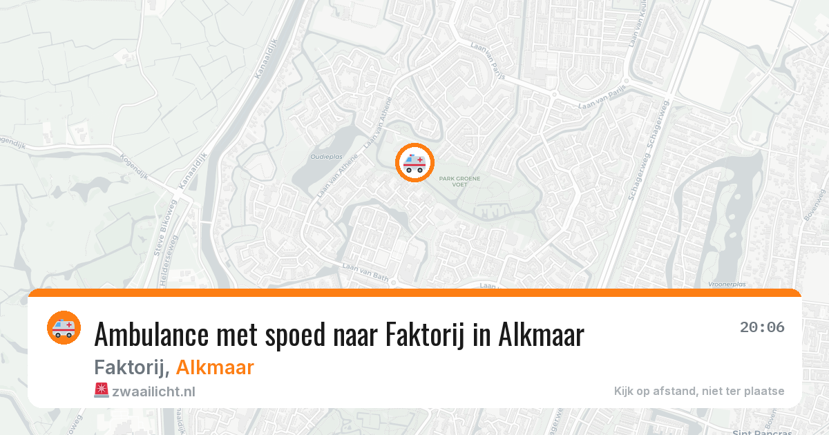 Ambulance met spoed naar Faktorij in Alkmaar — 17 mei 2026