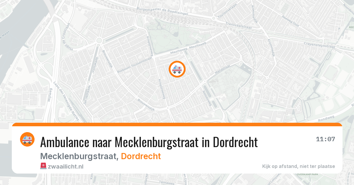 Ambulance naar Mecklenburgstraat in Dordrecht — 3 mrt 2026