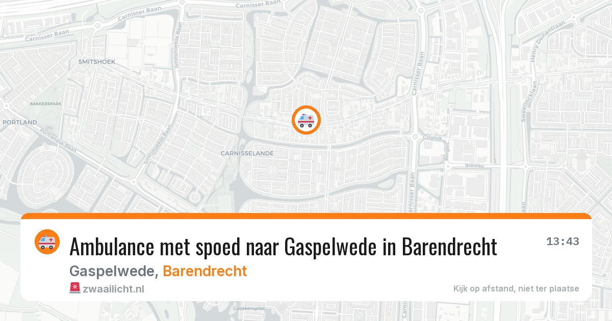 Ambulance met spoed naar Gaspelwede in Barendrecht — 12 mei 2026