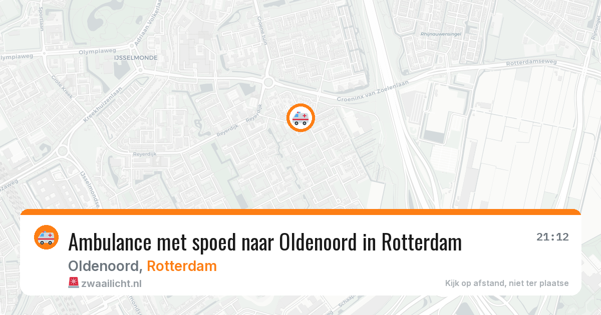 Ambulance met spoed naar Oldenoord in Rotterdam — 6 mei 2026