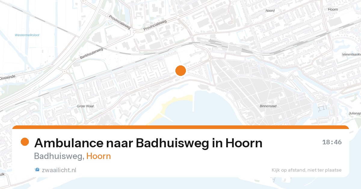 Ambulance naar Badhuisweg in Hoorn — 28 aug 2026