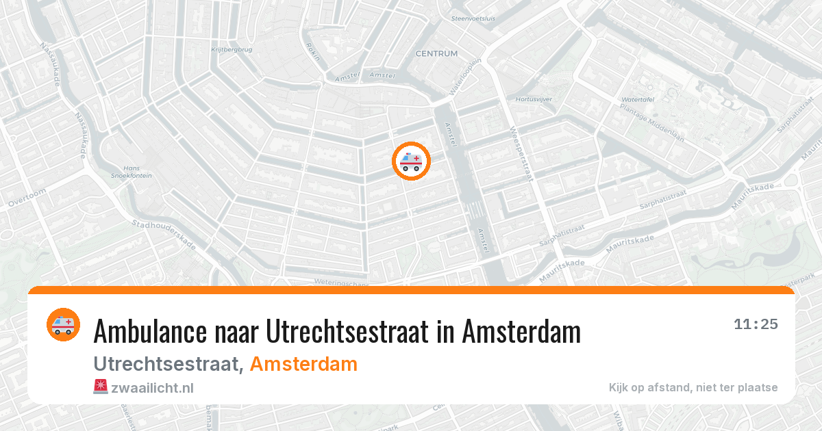 Ambulance naar Utrechtsestraat in Amsterdam — 2 aug 2026