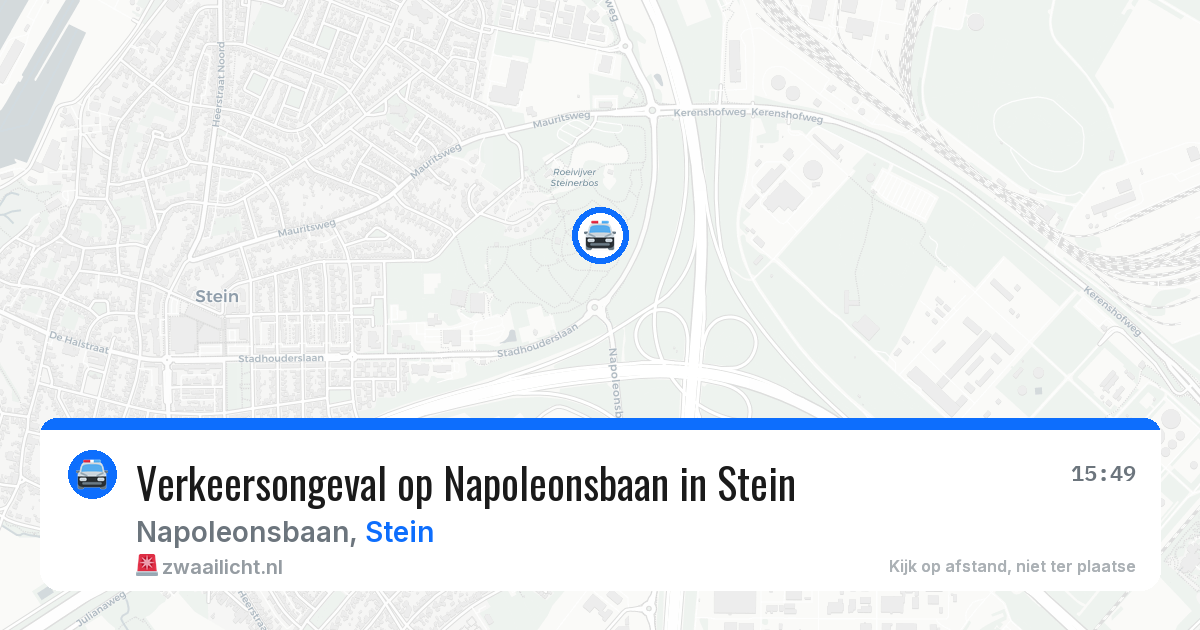 Verkeersongeval op Napoleonsbaan in Stein — 24 apr 2026