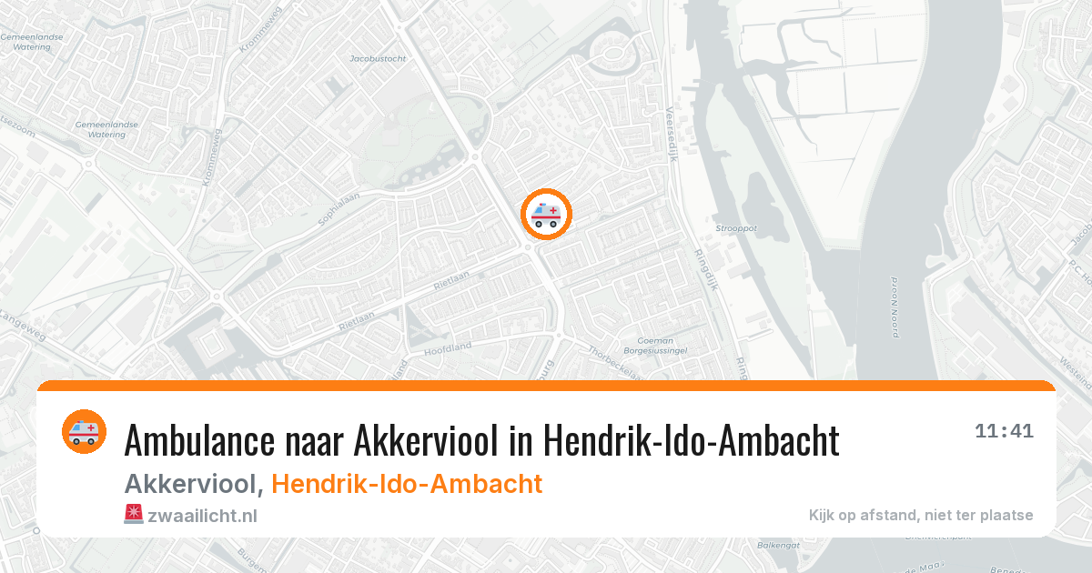 Ambulance naar Akkerviool in Hendrik-Ido-Ambacht — 6 jul 2026