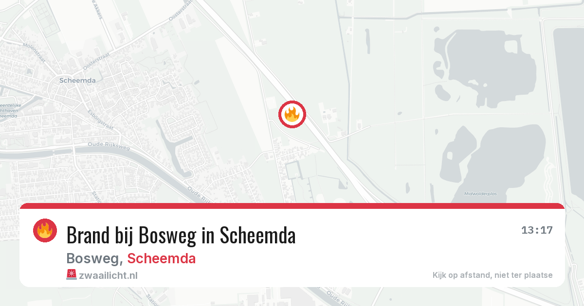 Brand bij Bosweg in Scheemda — 4 aug 2026