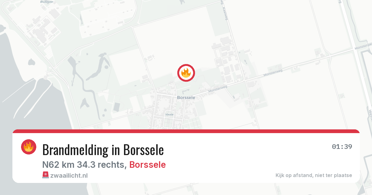 Brandmelding in Borssele — 1 aug 2026