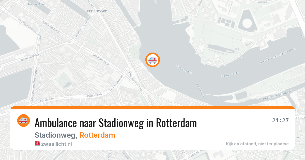 Ambulance naar Stadionweg in Rotterdam — 18 mrt 2026