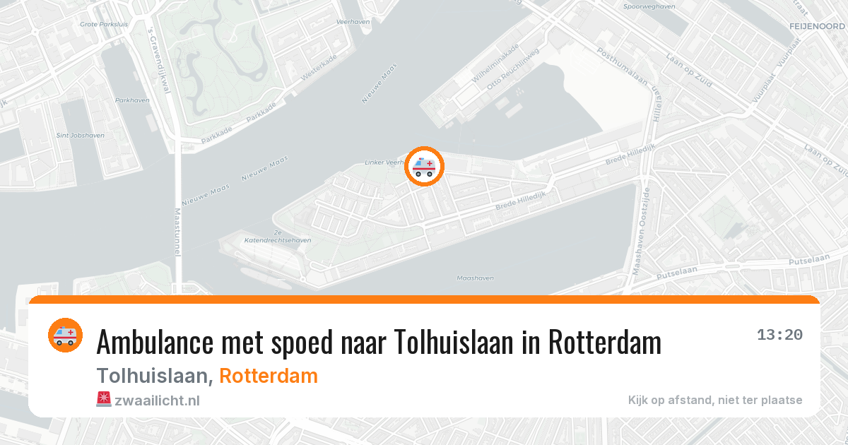 Ambulance met spoed naar Tolhuislaan in Rotterdam — 5 mrt 2026