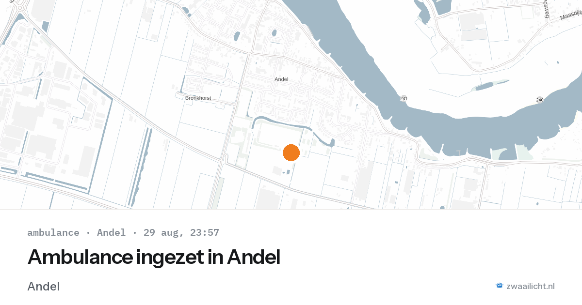 Ambulance ingezet in Andel — 29 aug 2026