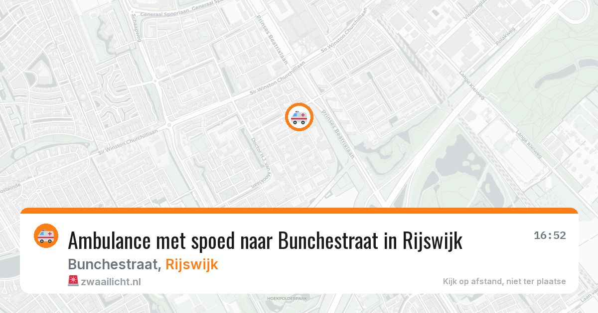 Ambulance met spoed naar Bunchestraat in Rijswijk — 5 jul 2026