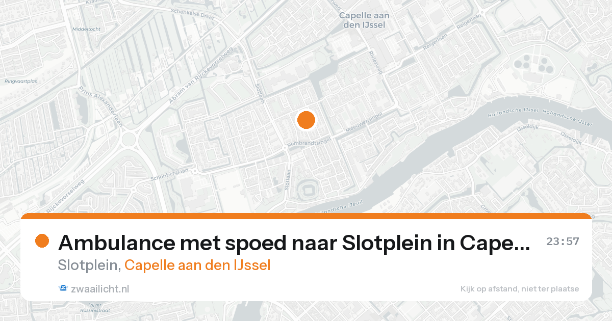 Ambulance met spoed naar Slotplein in Capelle aan den IJssel — 16 aug 2026