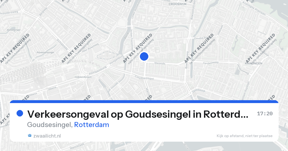 Verkeersongeval op Goudsesingel in Rotterdam — 26 aug 2026
