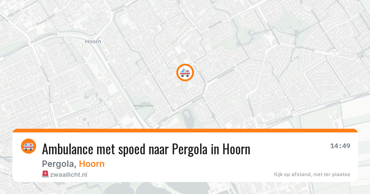 Ambulance met spoed naar Pergola in Hoorn — 23 feb 2026