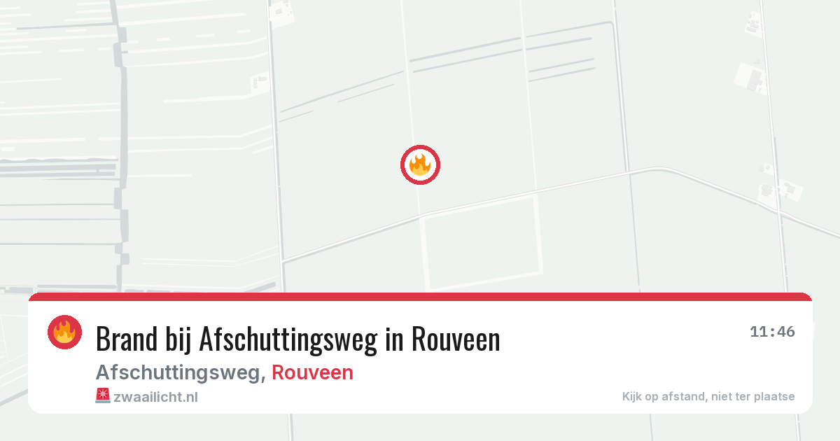 Brand bij Afschuttingsweg in Rouveen — 9 apr 2026