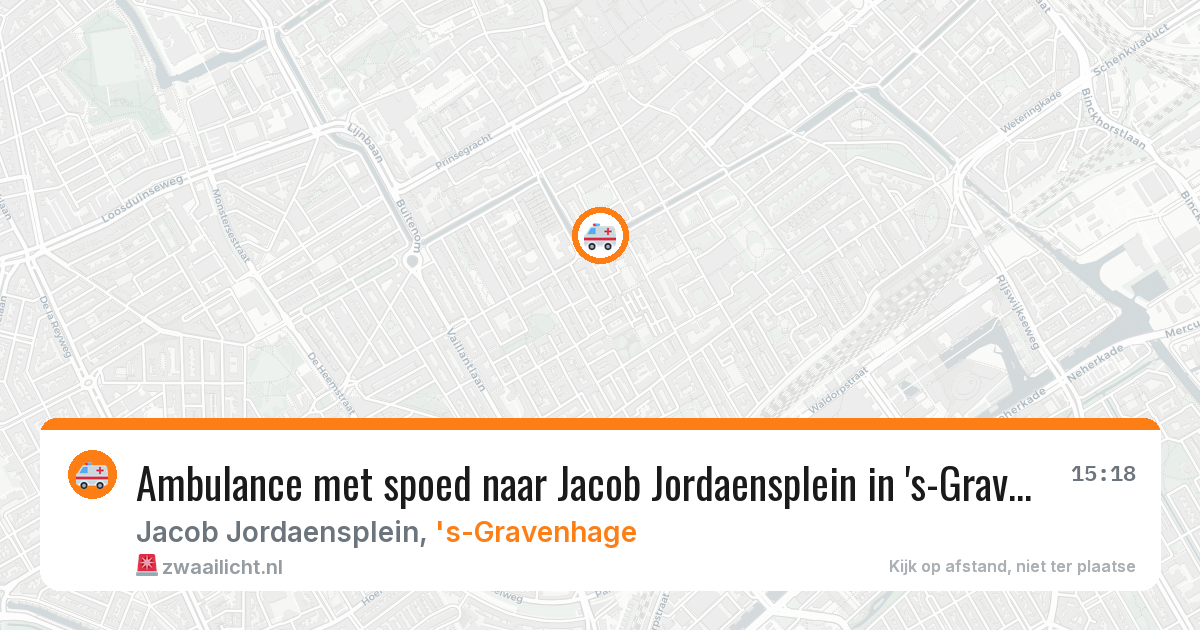 Ambulance met spoed naar Jacob Jordaensplein in 's-Gravenhage — 21 apr 2026