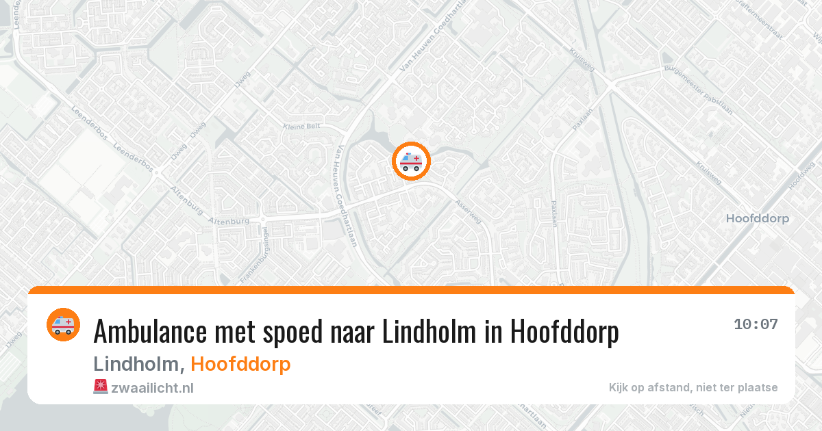 Ambulance met spoed naar Lindholm in Hoofddorp — 26 jun 2026