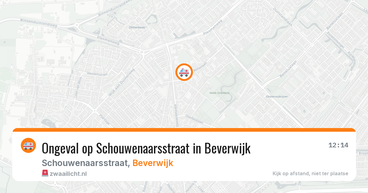 Ongeval op Schouwenaarsstraat in Beverwijk — 19 jan 2026