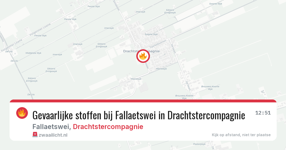 Gevaarlijke stoffen bij Fallaetswei in Drachtstercompagnie — 26 feb 2026