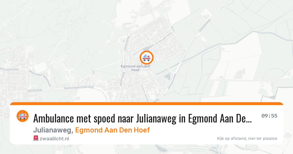 Ambulance met spoed naar Julianaweg in Egmond Aan Den Hoef — 24 apr 2026