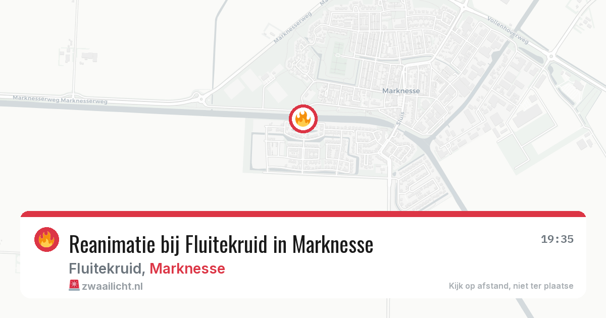 Reanimatie bij Fluitekruid in Marknesse — 7 apr 2026