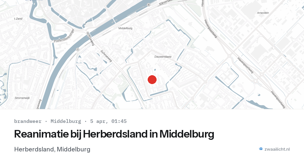 Reanimatie bij Herberdsland in Middelburg — 4 apr 2026