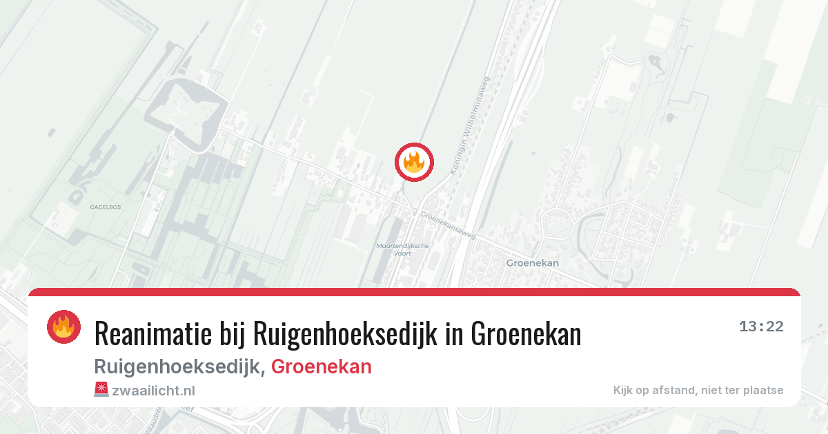 Reanimatie bij Ruigenhoeksedijk in Groenekan — 21 jun 2026