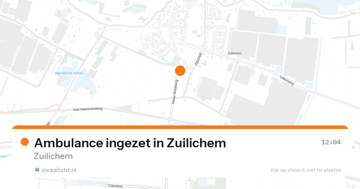 Ambulance ingezet in Zuilichem — 21 aug 2026