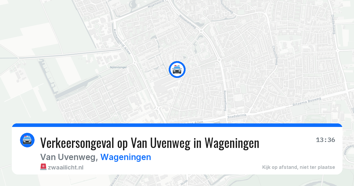 Verkeersongeval op Van Uvenweg in Wageningen — 13 feb 2026
