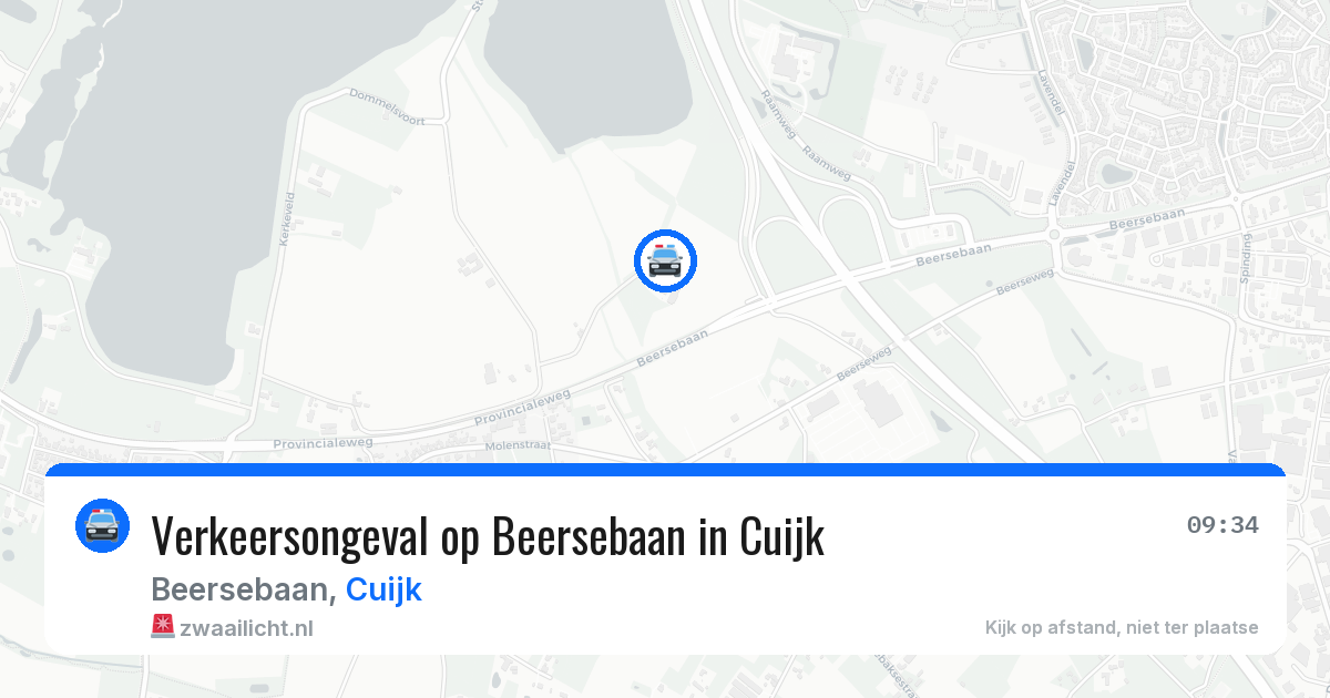 Verkeersongeval op Beersebaan in Cuijk — 24 apr 2026