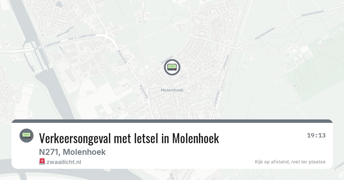 Verkeersongeval met letsel in Molenhoek — 30 mei 2026