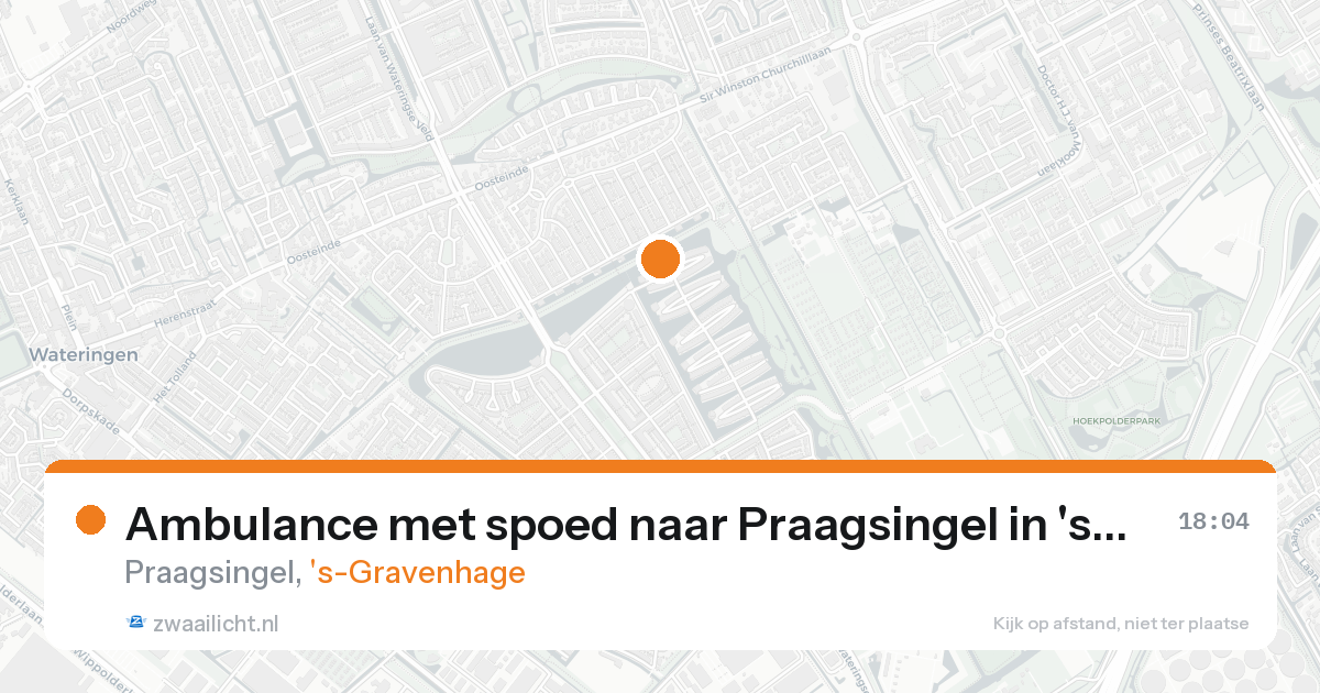 Ambulance met spoed naar Praagsingel in 's-Gravenhage — 22 aug 2026