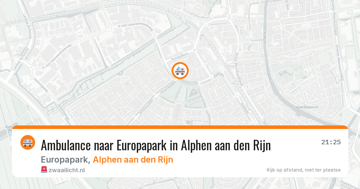 Ambulance naar Europapark in Alphen aan den Rijn — 2 aug 2026