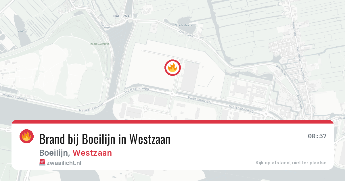 Brand bij Boeilijn in Westzaan — 29 mrt 2026