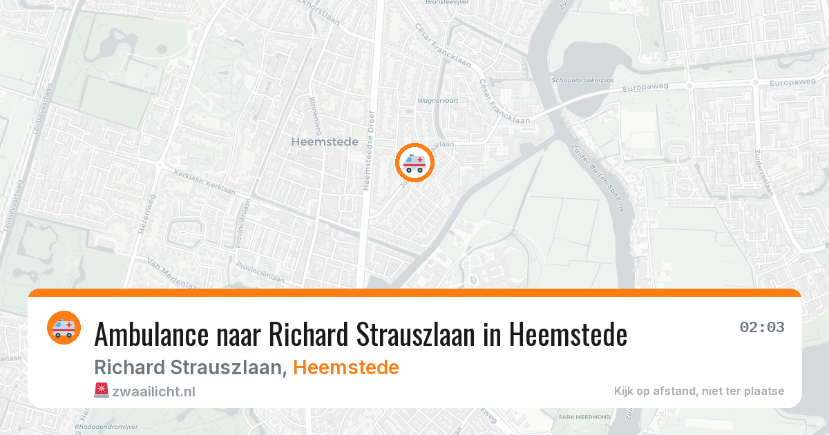 Ambulance naar Richard Strauszlaan in Heemstede — 30 jul 2026