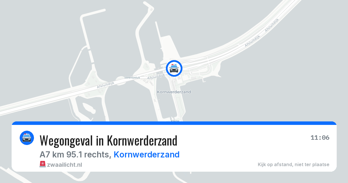 Wegongeval in Kornwerderzand — 22 jun 2026