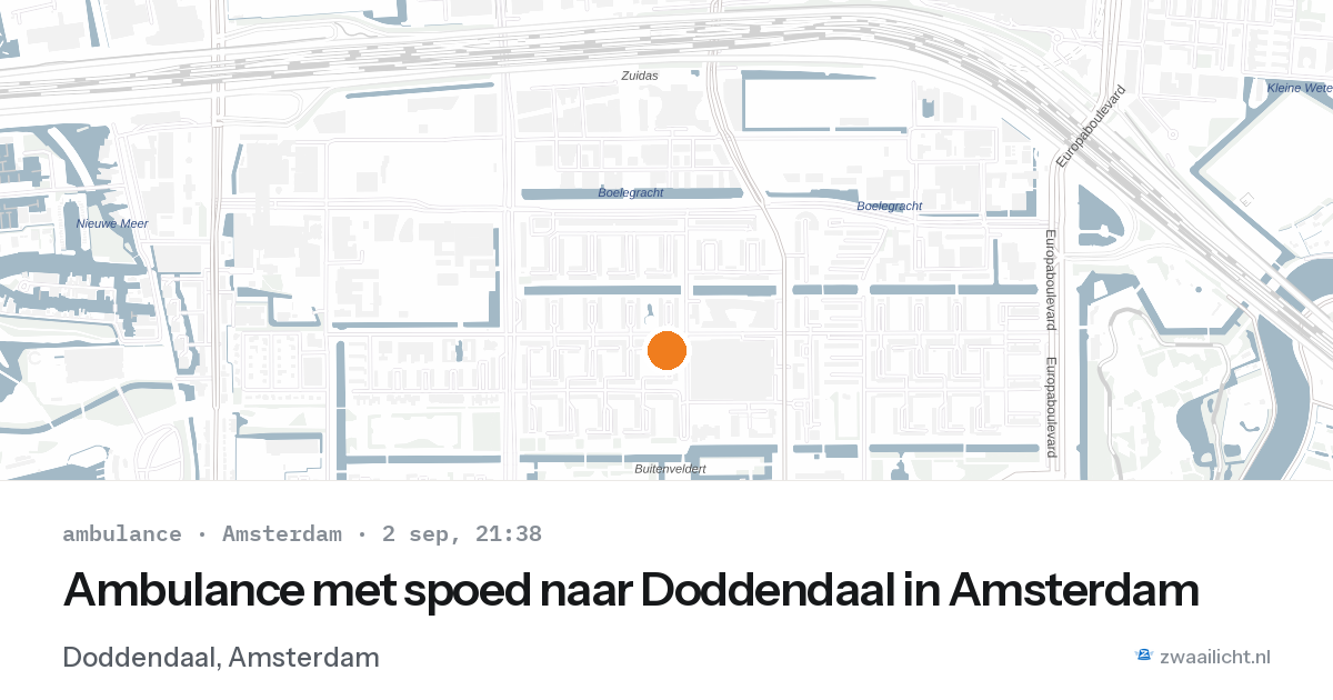 Ambulance met spoed naar Doddendaal in Amsterdam — 2 sep 2026