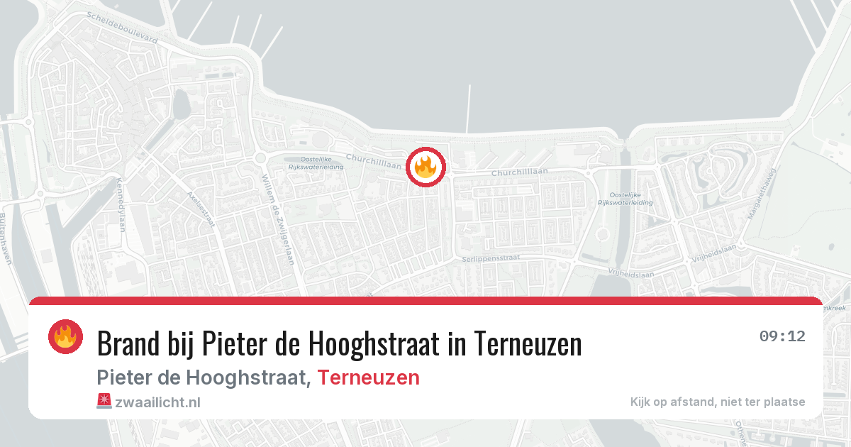 Brand bij Pieter de Hooghstraat in Terneuzen — 5 jul 2026
