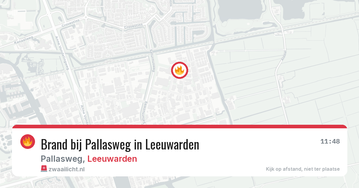 Brand bij Pallasweg in Leeuwarden — 17 mei 2026