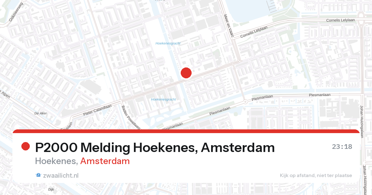 P2000 Melding Hoekenes, Amsterdam — 6 feb 2026