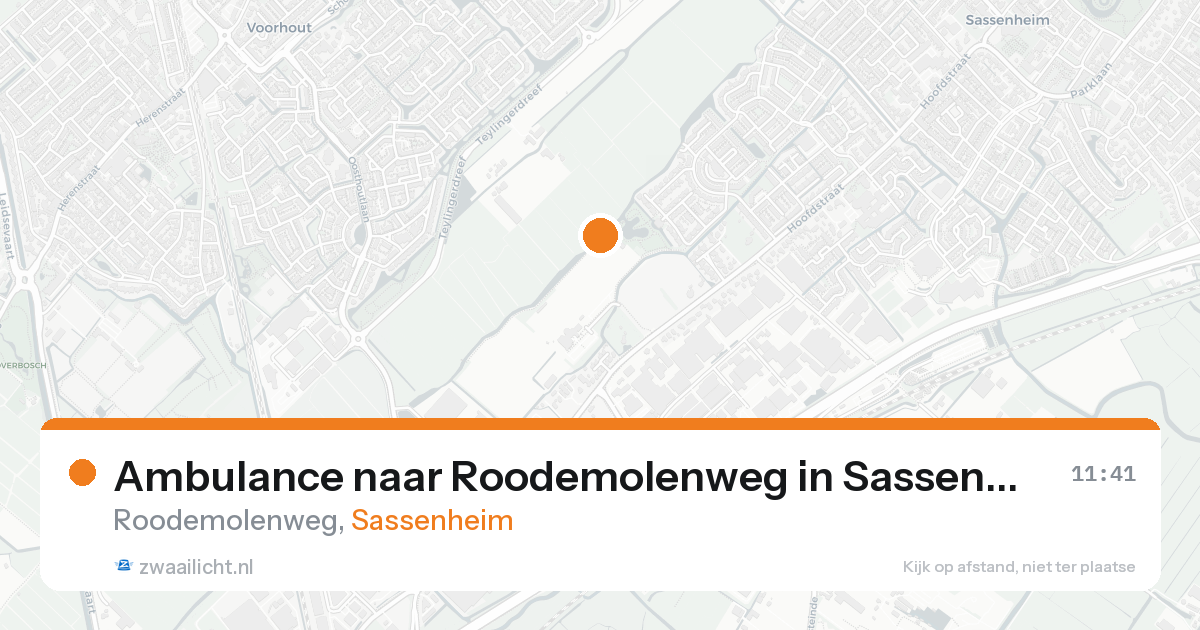 Ambulance naar Roodemolenweg in Sassenheim — 24 aug 2026