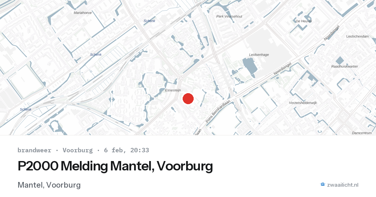 P2000 Melding Mantel, Voorburg — 6 feb 2026