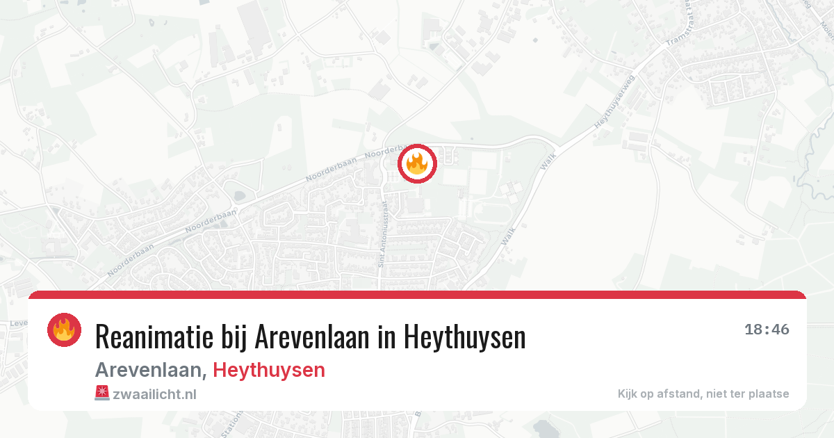 Reanimatie bij Arevenlaan in Heythuysen — 21 apr 2026