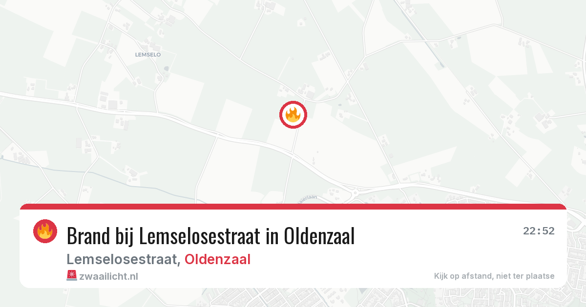 Brand bij Lemselosestraat in Oldenzaal — 19 jun 2026