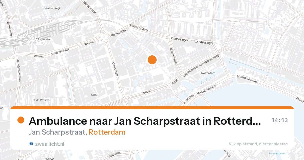 Ambulance naar Jan Scharpstraat in Rotterdam — 27 aug 2026